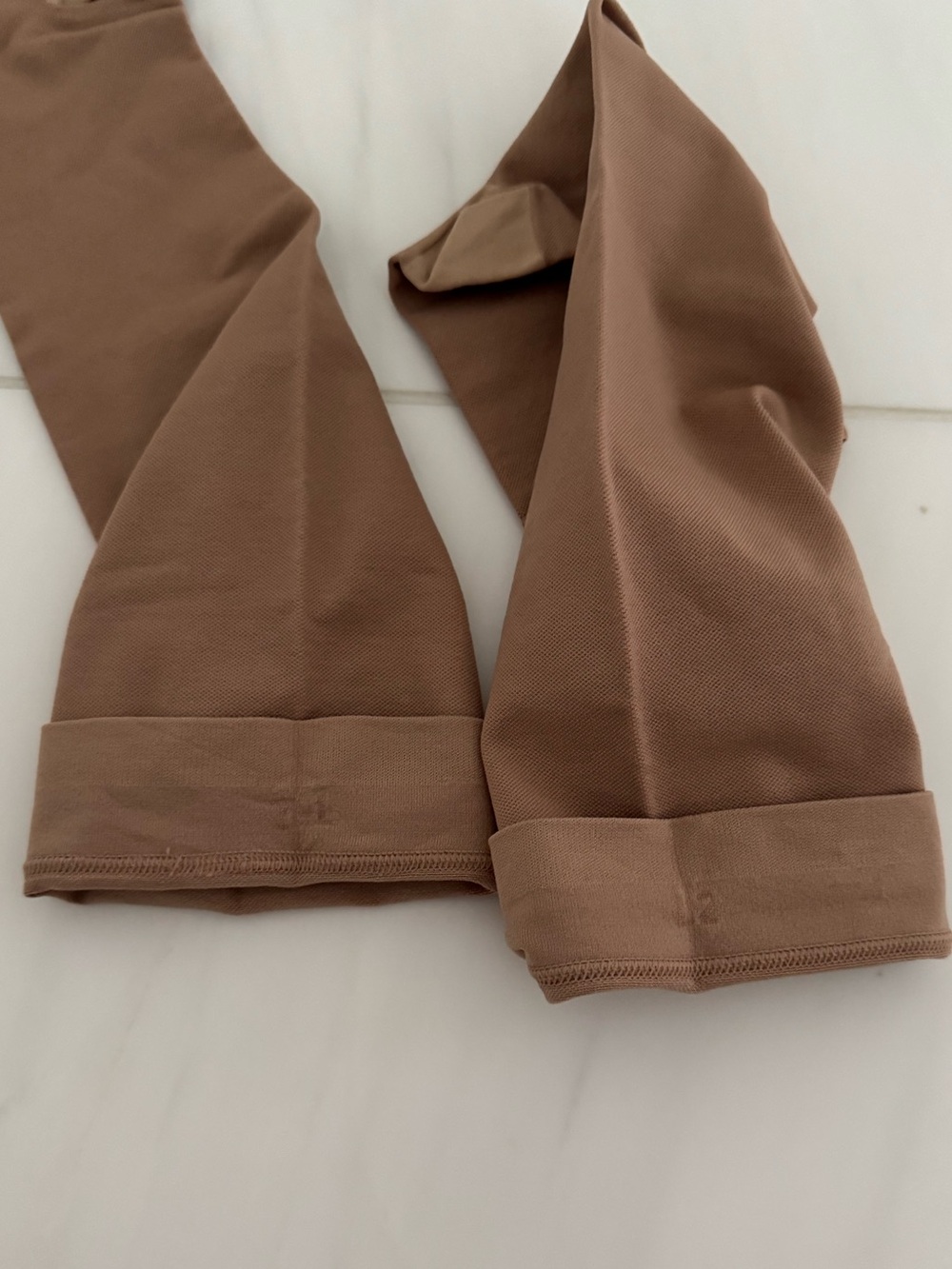 Doc Miller Beige Open-Toe Compression Stockings. - Picture 3 of 3